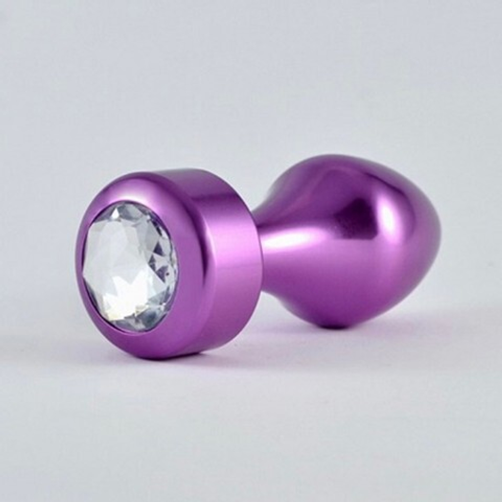 Анальная пробка с кристаллом (8×3 см)