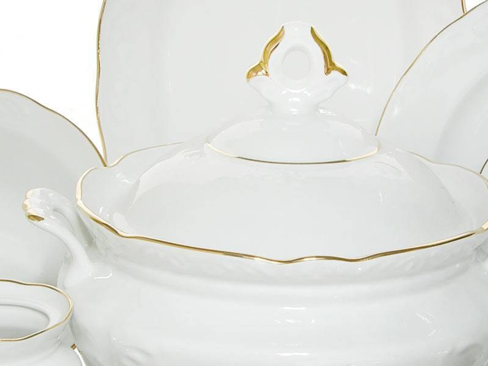 Столовый сервиз 42 предмета на 6 персон форма Надежда Без деколи