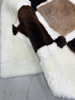 Ковер прямоугольный натуральный мех овчина, 210 х 170 см.