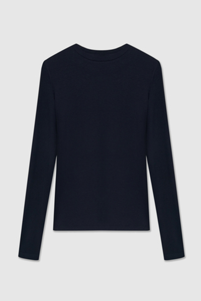 Синий лонгслив