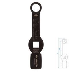 KING TONY (10B0B-24) Ключ для тормозных суппортов грузовых автомобилей M24, 3/4", ударный