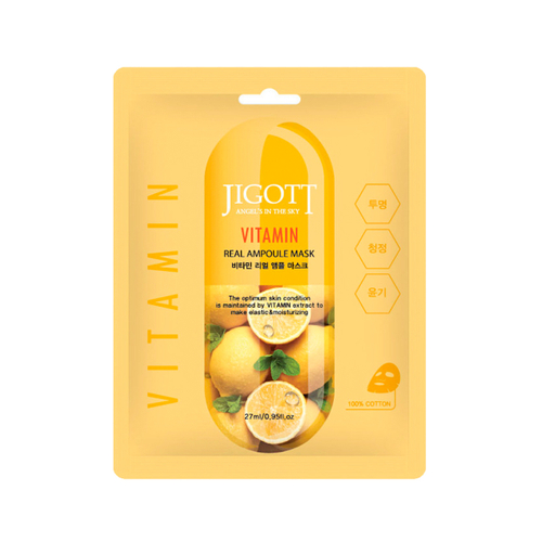 Маска для лица Jigott Vitamin Real Ampoule Mask тканевая с Витаминами 27 мл