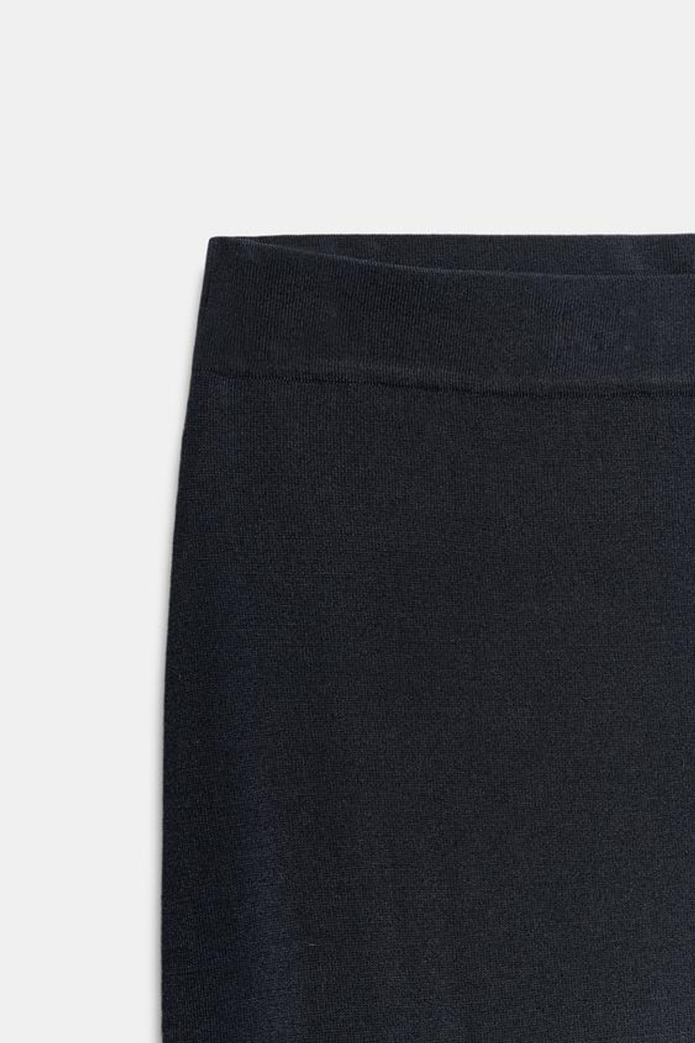 ZARA ЮБКА МИДИ ИЗ ТОНКОГО ТРИКОТАЖА, МОРСКОЙ СИНИЙ