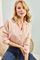 Qadın üçün uzun qollu pudra bluz 30201019