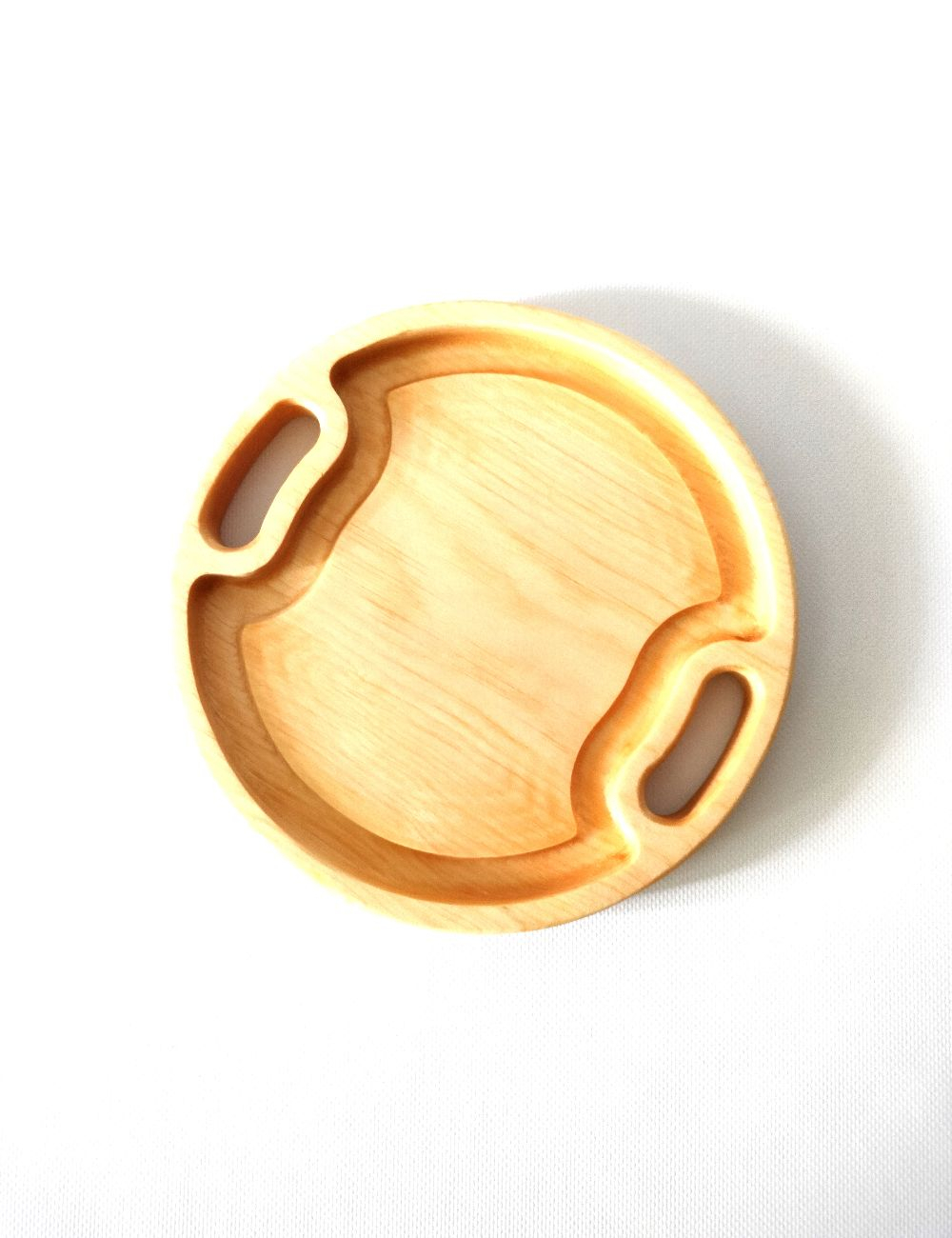 Поднос деревянный круглый сервировочный WS20