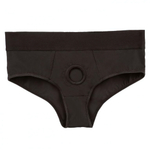 Черные трусы для страпона BACKLESS BRIEF HARNESS S/M (Размер: S-M) (Цвет: черный)