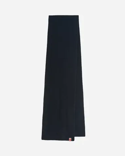 Шарф из шерсти мериноса черный