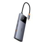 USB-C Хаб Baseus Metal Gleam II 6-in-1 (HDMI4K@60Hz + USB-C3.2(10Gbps) + 2xUSB-A3.2(10Gbps) + RJ45 + USB-C-PD)
