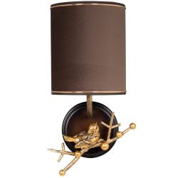 Бра настенный светильник Терра Каштан правое Амбер с абажуром Терра Шоколад