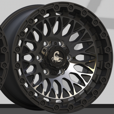 Диск колёсный кованый AGILITY FORCE UT721 R17 8,0 ET0 Matte Black W Mac Face Black Clean Coat