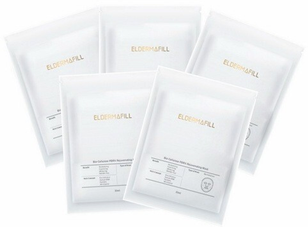 Eldermafill Bio-Cellulose PDRN Rejuvenating Mask | Биоцеллюлозная маска на основе экзосом, 30 мл х 5 шт