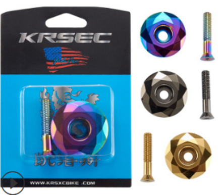 Крышка рулевой колонки KRSEC, болт 7075-T6, золотой, вес 10гр