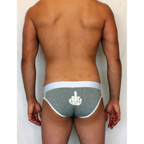 Мужские трусы слипы серые &quot;Fuck you&quot; Boefje