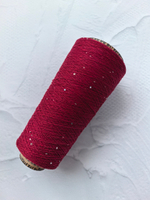 100% кашемир с пайетками - 100гр - винный