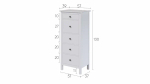 Комод с 5 ящиками - аналог IKEA HEMNES / ХЕМНЭС/ ХЕМНЕС / КЫМОР / ИКЕА 58х131х40 см, белый