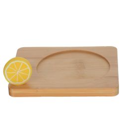 GAEM Кружка с ложкой на деревянной подставке, 300 мл, L12 W9,5 H8,5 см, 3в.