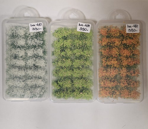 Пучки травы цветущие, двойные, 14шт., в ассортименте.