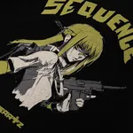 Футболка Heartz Sequence Black Kimono черная