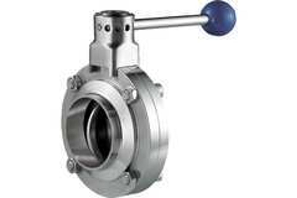 Затвор дисковый приварной нержавеющий, AISI304 DN65 (2_1/2"), (CF8), PN10