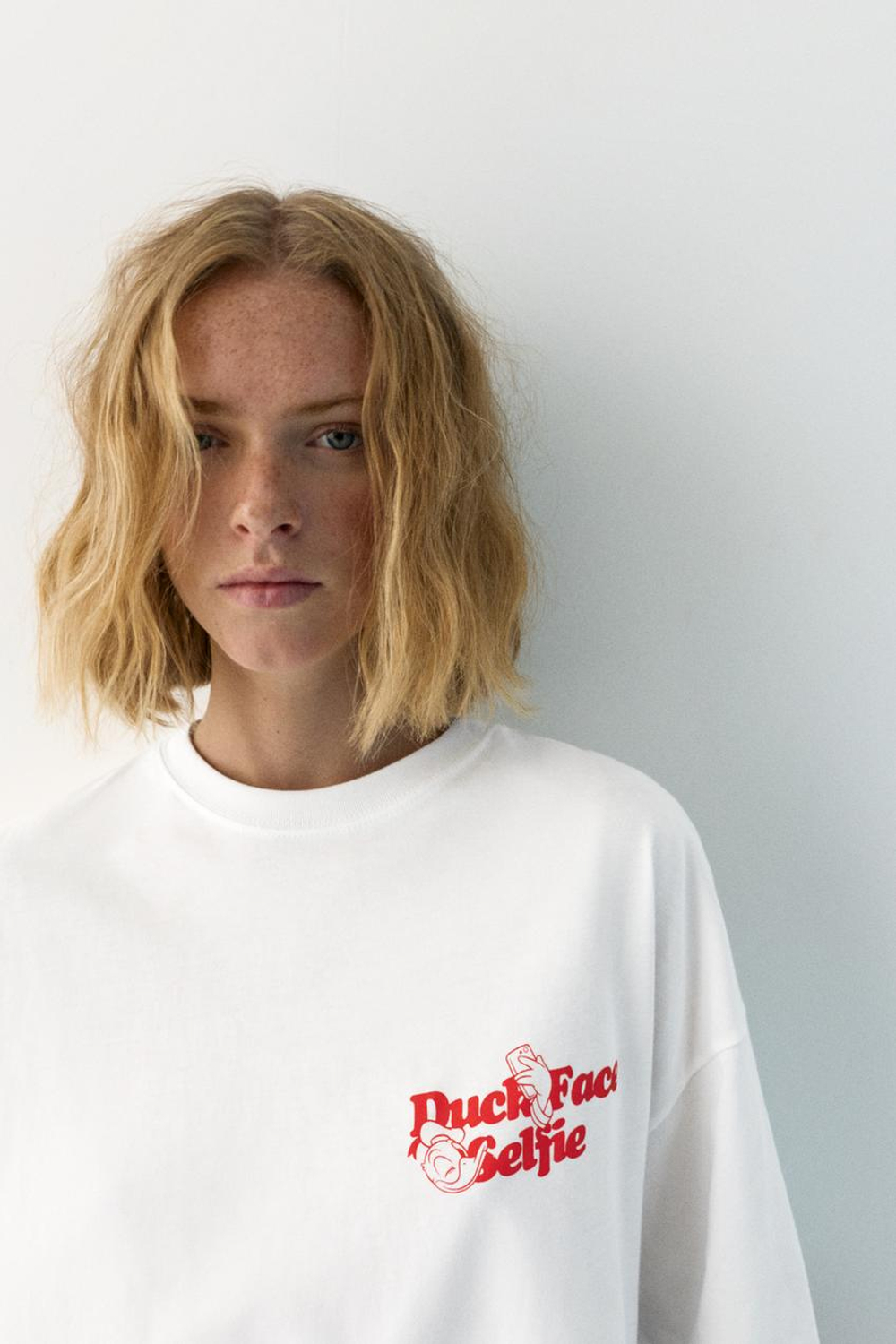 PULL&BEAR Футболка Donald Duck, цвет льда