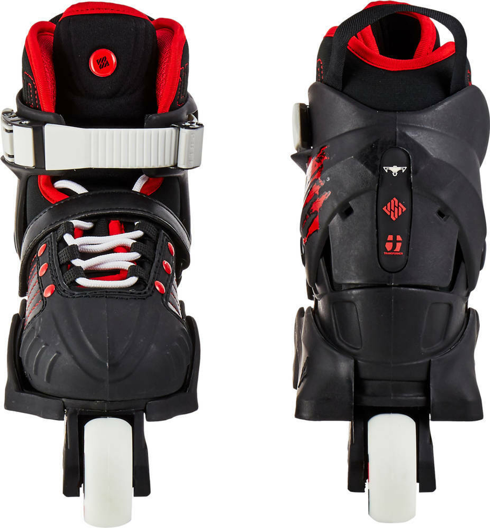 Роликовые коньки USD Kids TRANSFORMER (black/red) .