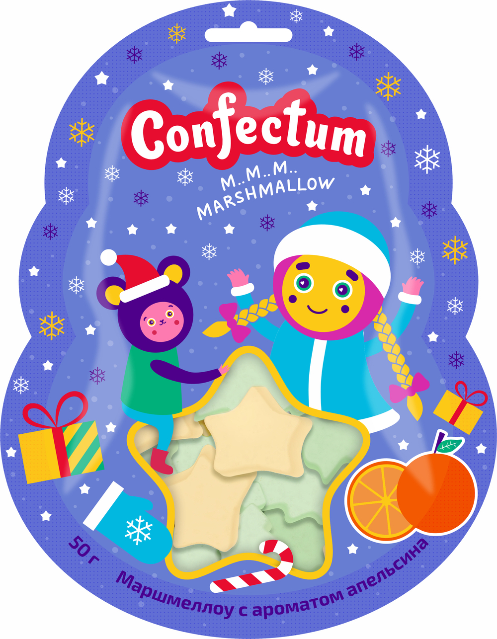 маршмеллоу Confectum Winter апельсин 50 гр
