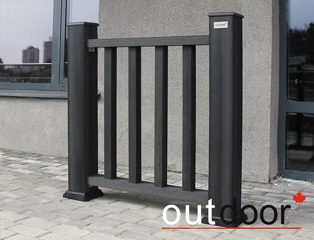 Столб ДПК Outdoor 120*120*3000 мм. STORM BLACK черный