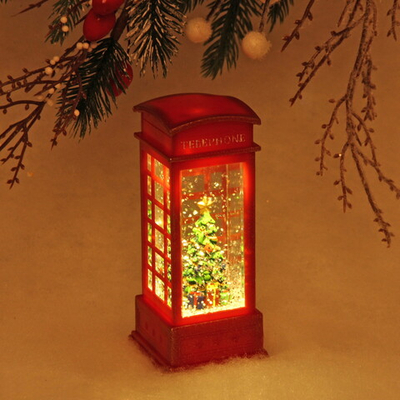 Сувенир с подсветкой Christmas «Телефонная будка - Сказочная Ёлочка» 12,5х5,3х5,3 см