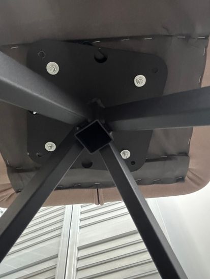 Стул ЭЛЕФАНТ 360 град. поворотный, Alpina Cream, букле / Magnum 130 искуств.замша / Черный