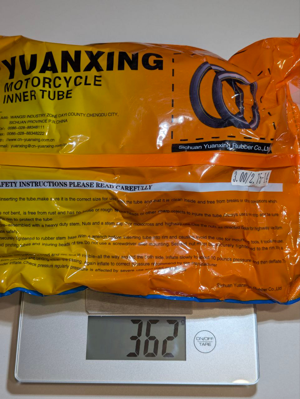 Камера мотоцикла задняя для колеса питбайка R14 2.75-3.0