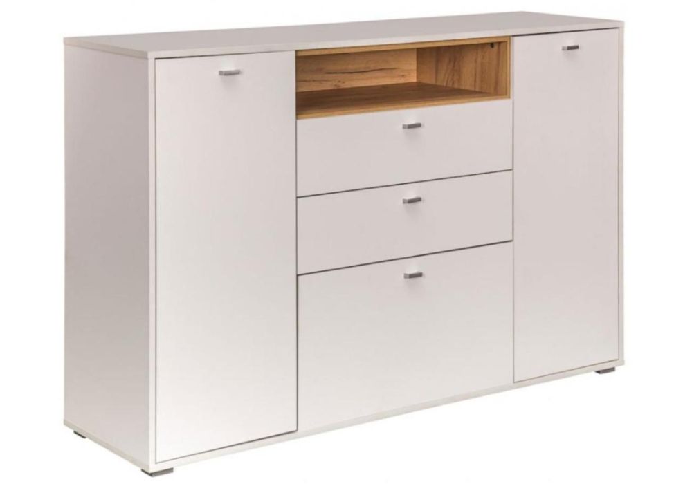 Комод Бэль 10.95 белый премиум / дуб золотой craft