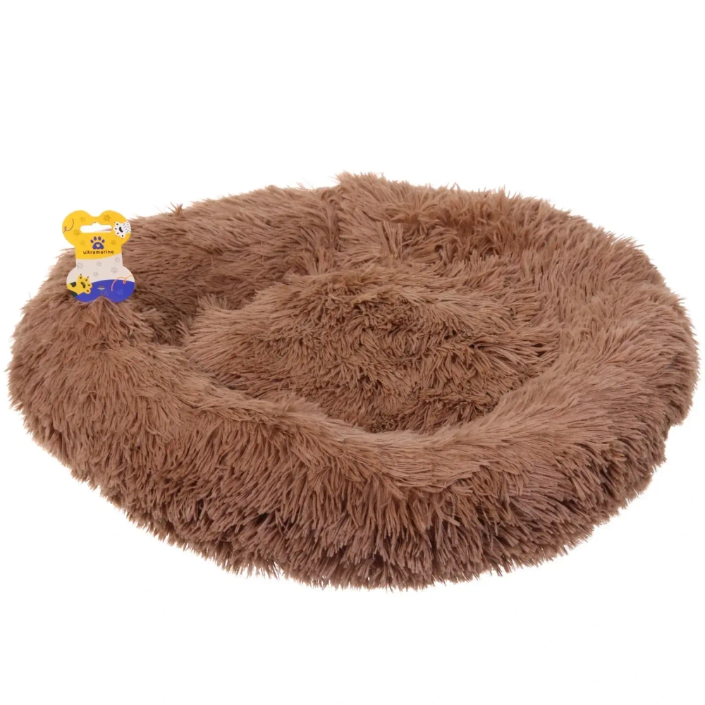 Лежанка для животных круглая «Место БРО», цвет мокко, d-60см (Лейбл)