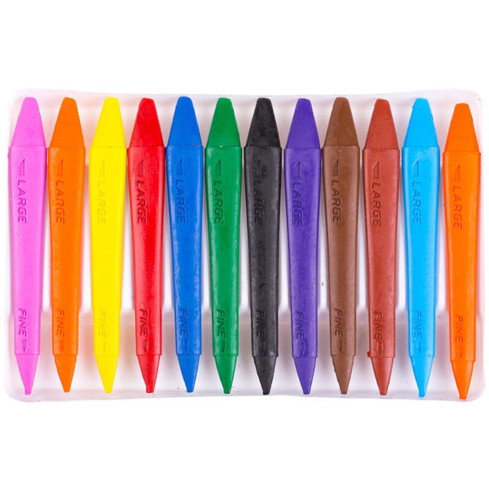 Мелки восковые 12цв. Мульти-Пульти Приключения Енота, двусторонние трёхгранные, картон. уп.