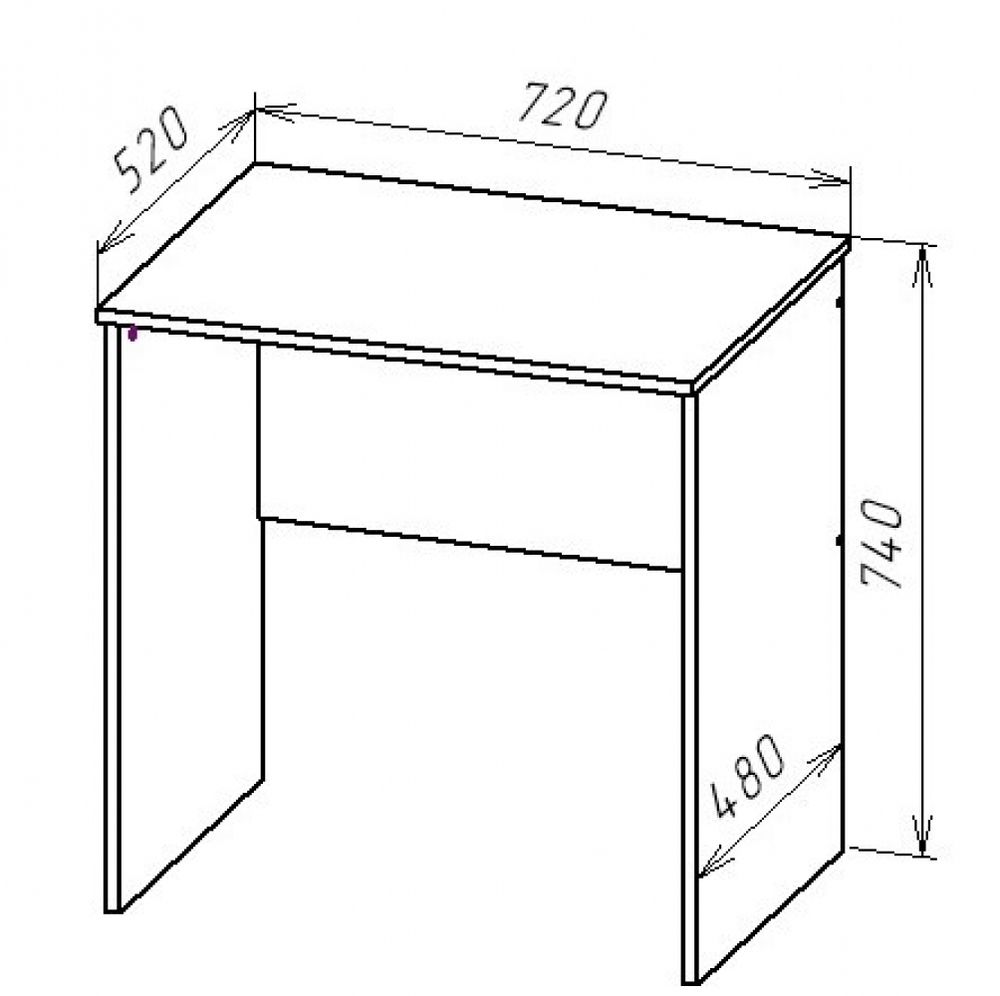 Стол письменный мини Салоу (дуб сонома), МФ 1+1