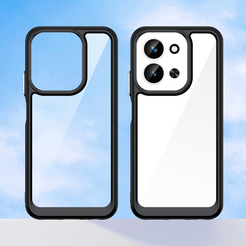 Противоударный чехол для смартфона Xiaomi Redmi 15C 4G, усиленные защитные рамки черного цвета