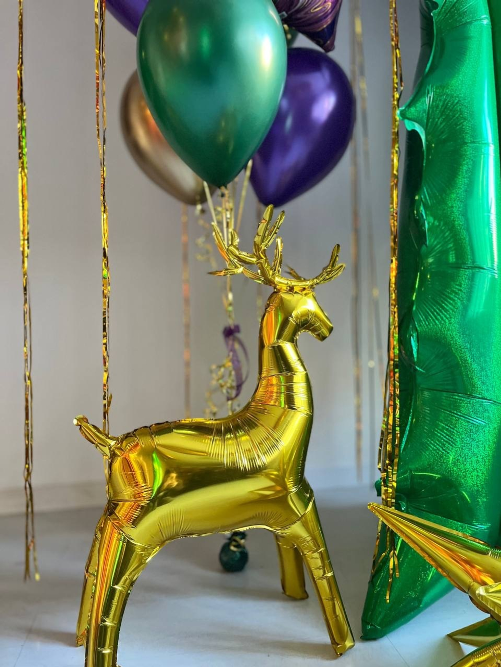 Набор воздушных шаров. шары на новый год, олень, ёлка №2135