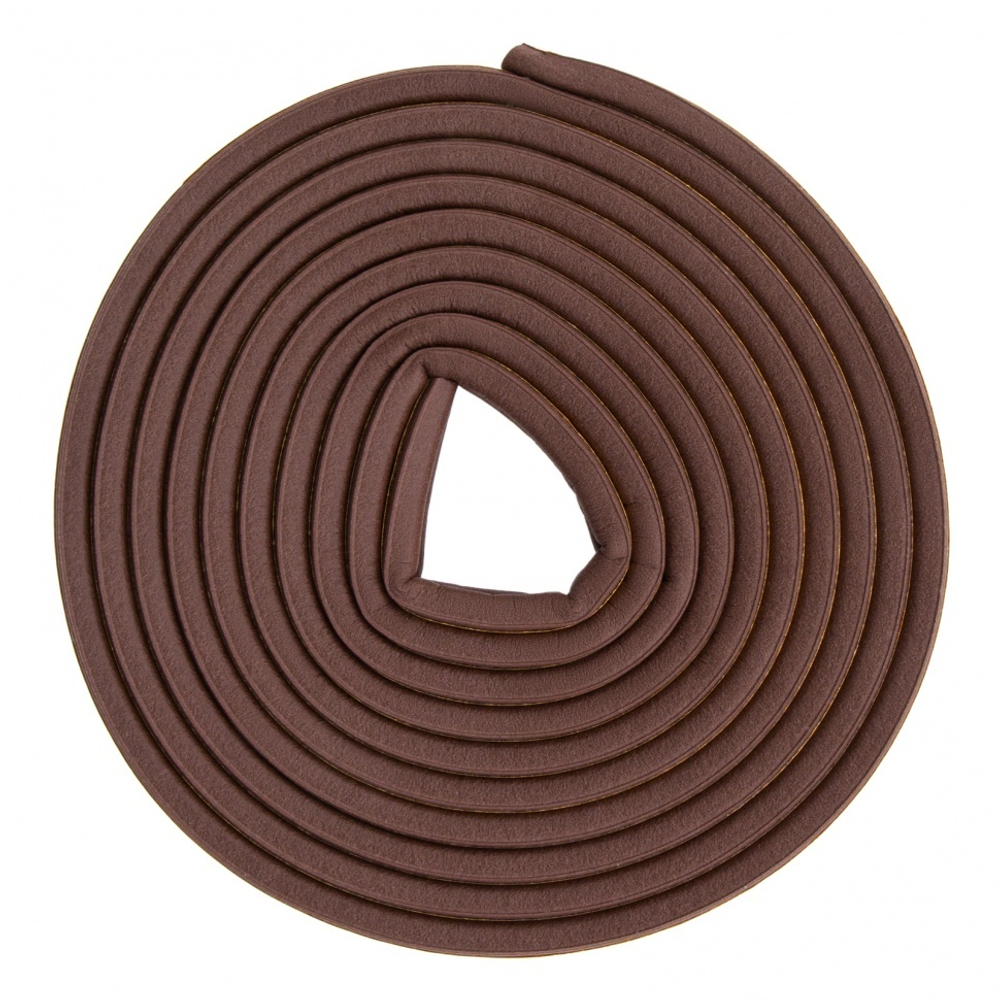 Уплотнитель резиновый, 6 м, профиль "P", коричневый Сибртех
