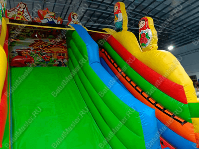 Надувная горка "Русская народная" 7*4*6 м