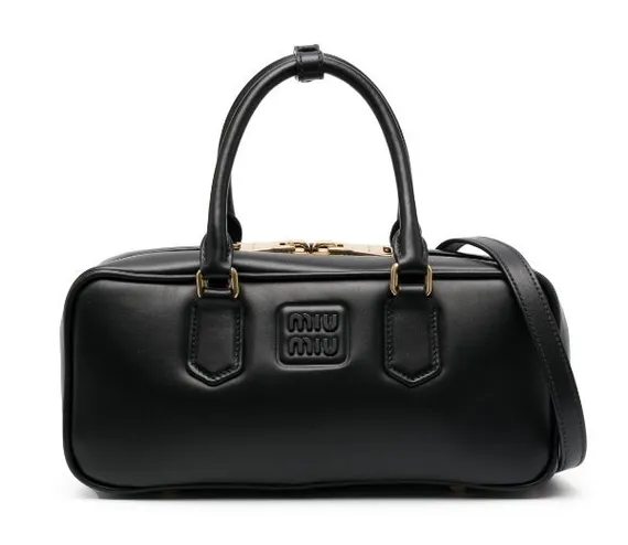 Кожаная сумка Miu Miu Arcadie черный