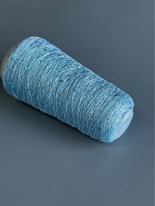 Пряжа Siyue Lurex Sequins пайтка 1,5 мм (05/голубой горизонт), 1800м/50гр