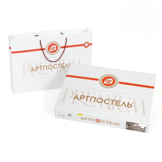 Семейный комплект постельного белья Морис сатин в подарочной упаковке