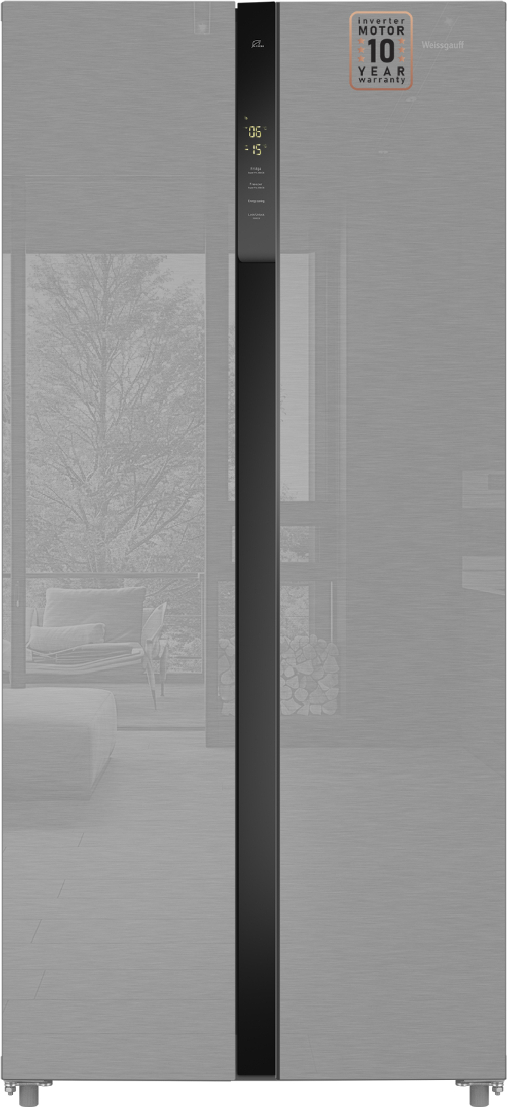 Weissgauff WSBS 500 Inverter NoFrost Inox Glass