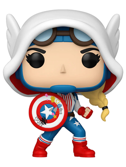 Фигурка Funko POP! Marvel Bobble Spider-Gwen Gwenverse Cap-Gwen (1486) 83724