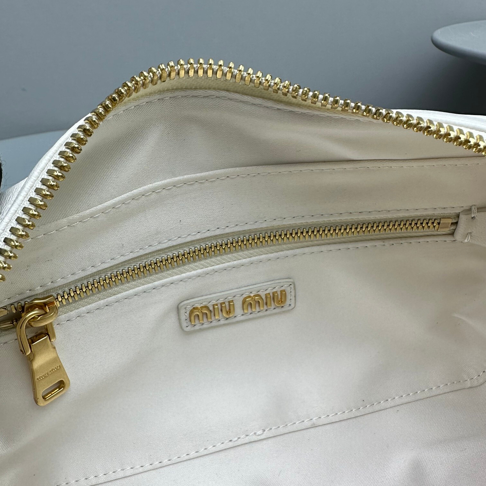 Miu Miu Matelasse Nappa Leather Top Handle Bag 24 cm