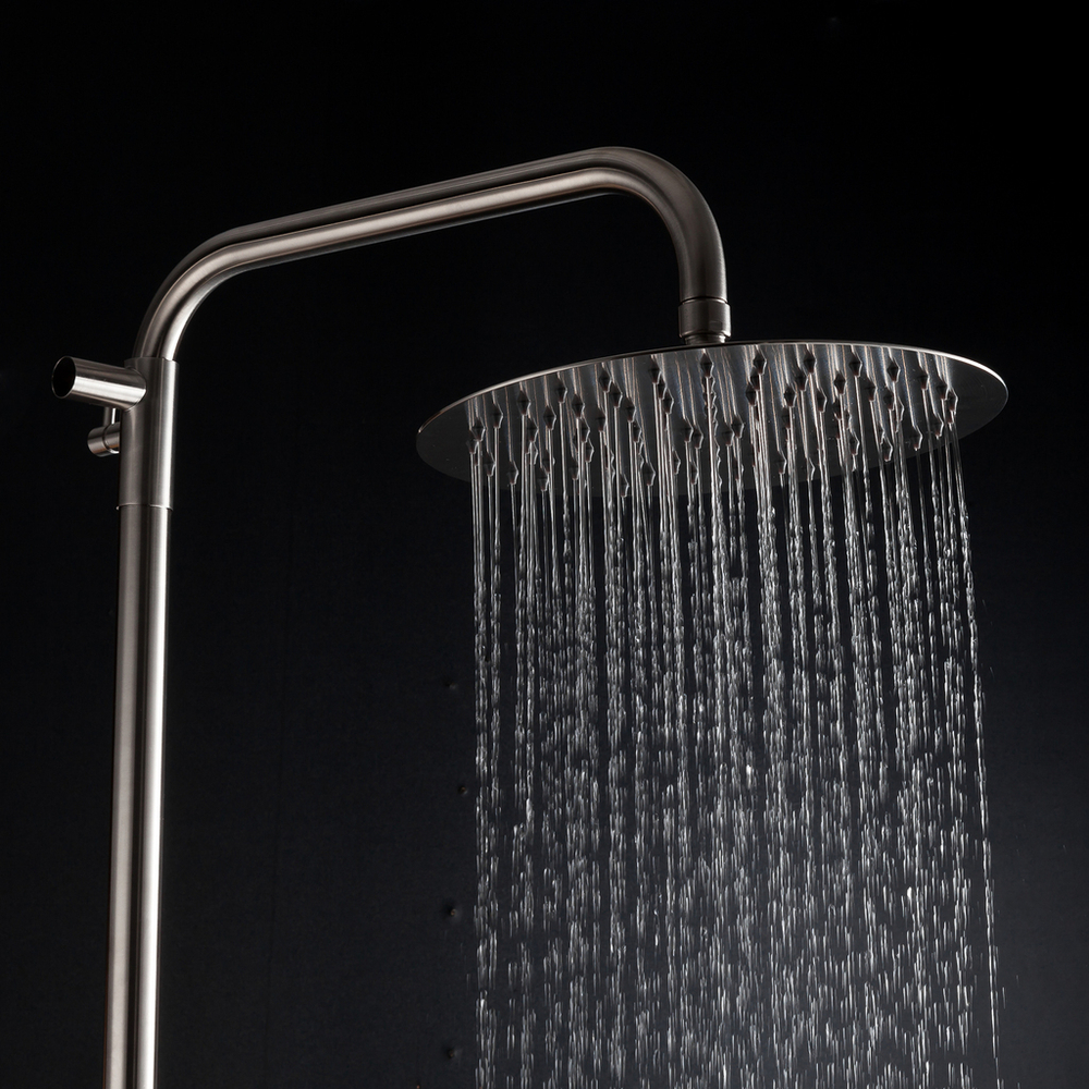 Душевая система 35к G2499-30 GAPPO нерж. сталь , лейка "Тропический душ" D245 САТИН