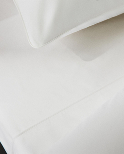 Zara Home - Простыня из ситца (300 нитей), белый, 160x280 см