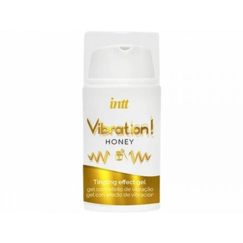 Возбуждающий гель с эффектом вибрации Vibration! HONEY (мёд) 15 мл. от INTT