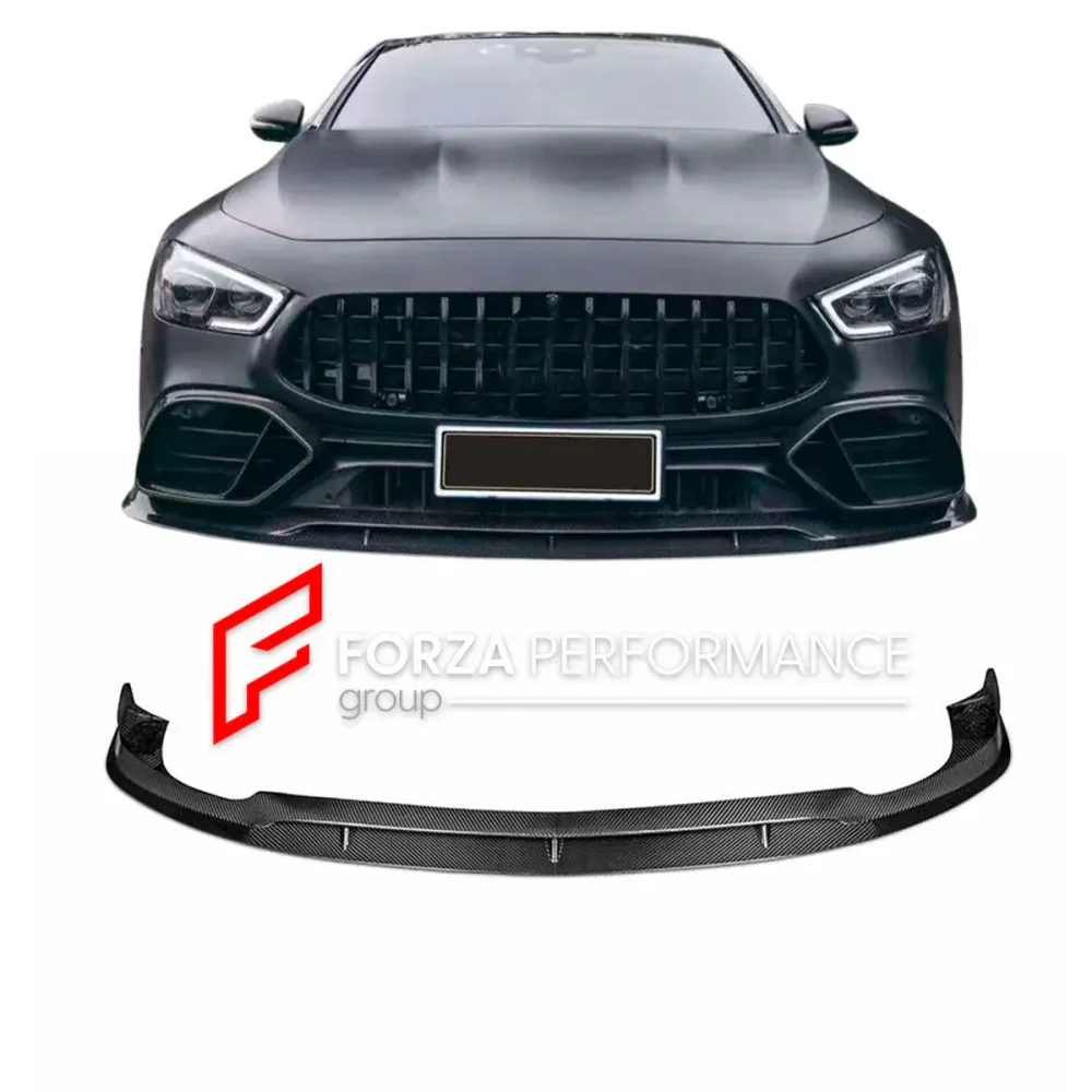 Карбоновая губа переднего бампера для MERCEDES BENZ AMG X290 GT43 GT50 GT53 GT63 4 DOOR 2018+ АМГ Мерседес Бенц