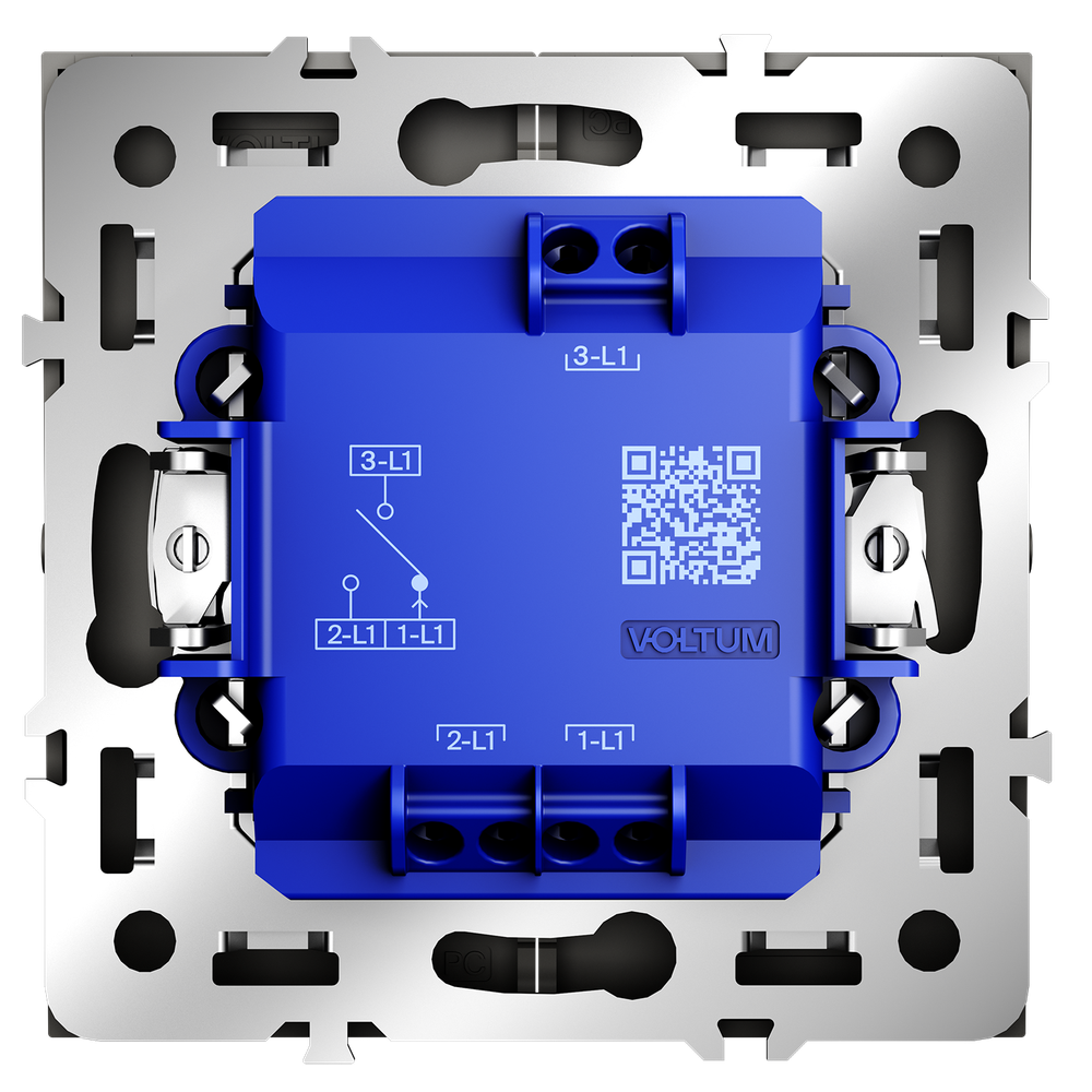 Выключатель встраиваемый для жалюзи 10А, (кашемир) Voltum S70 VLS020703