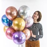 Шар (12"/30 см) Фиолетовый, хром 50 шт.